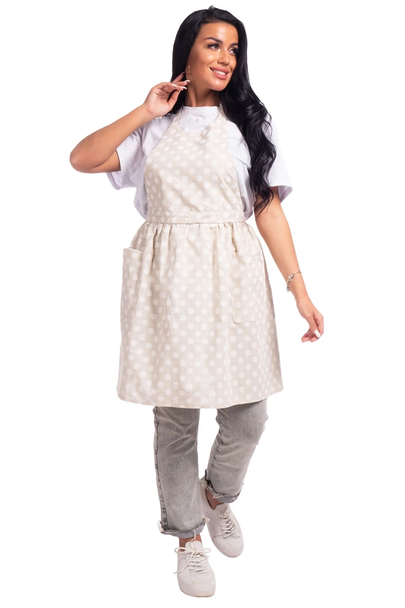 Фартук (ГП) "Лили" (белый горох), 034 полулен