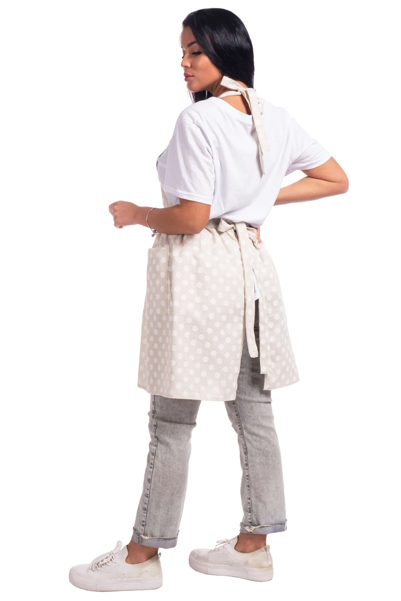 Фартук (ГП) "Лили" (белый горох), 034 полулен