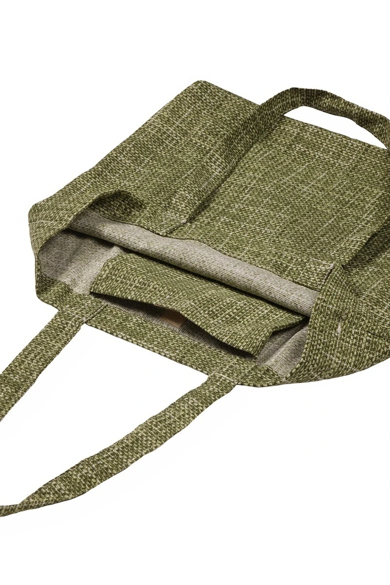 Эко сумка-шоппер из рогожки "Холщовая" (зеленый)