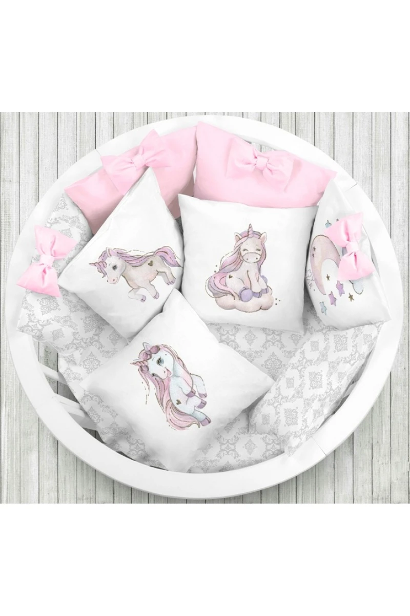 Декор. подушка Premium "Счастливый единорожек" рис. 069