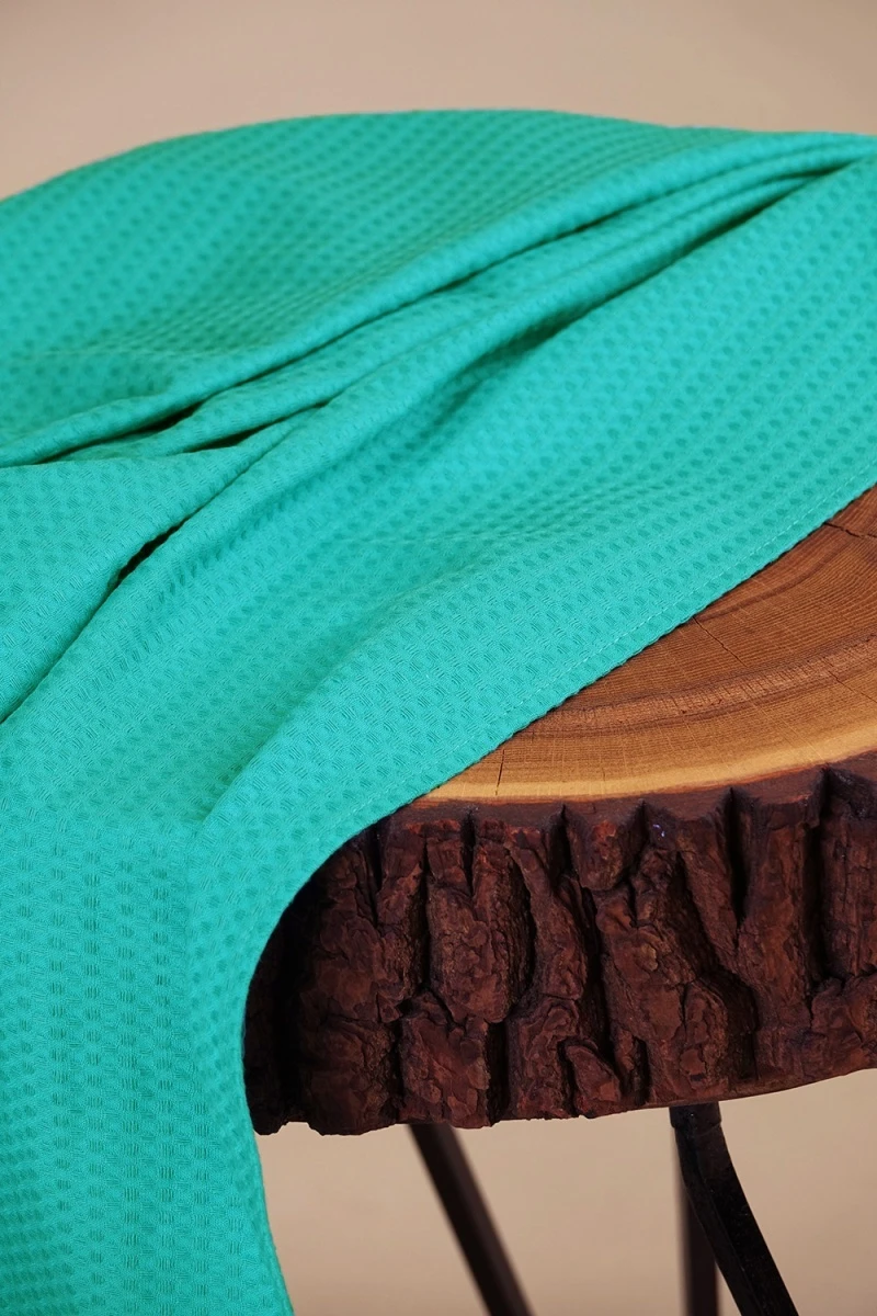 Полотенце пляжное вафельное 298 Синий океан (однотон) (240 гр) - 150/80