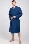 (СК) Мужской вафельный халат "Хаммам" кобальт