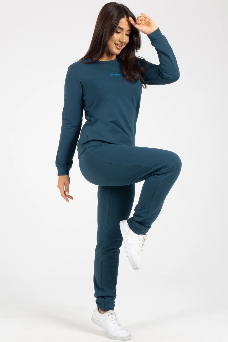 (СК) Брюки женские "Моя атмосфера" морская волна