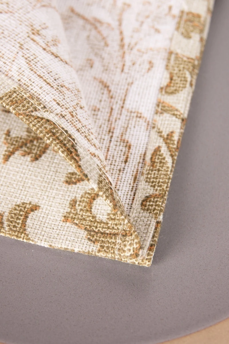 Салфетка из рогожки (Диз) 002 Вензель (бронза)