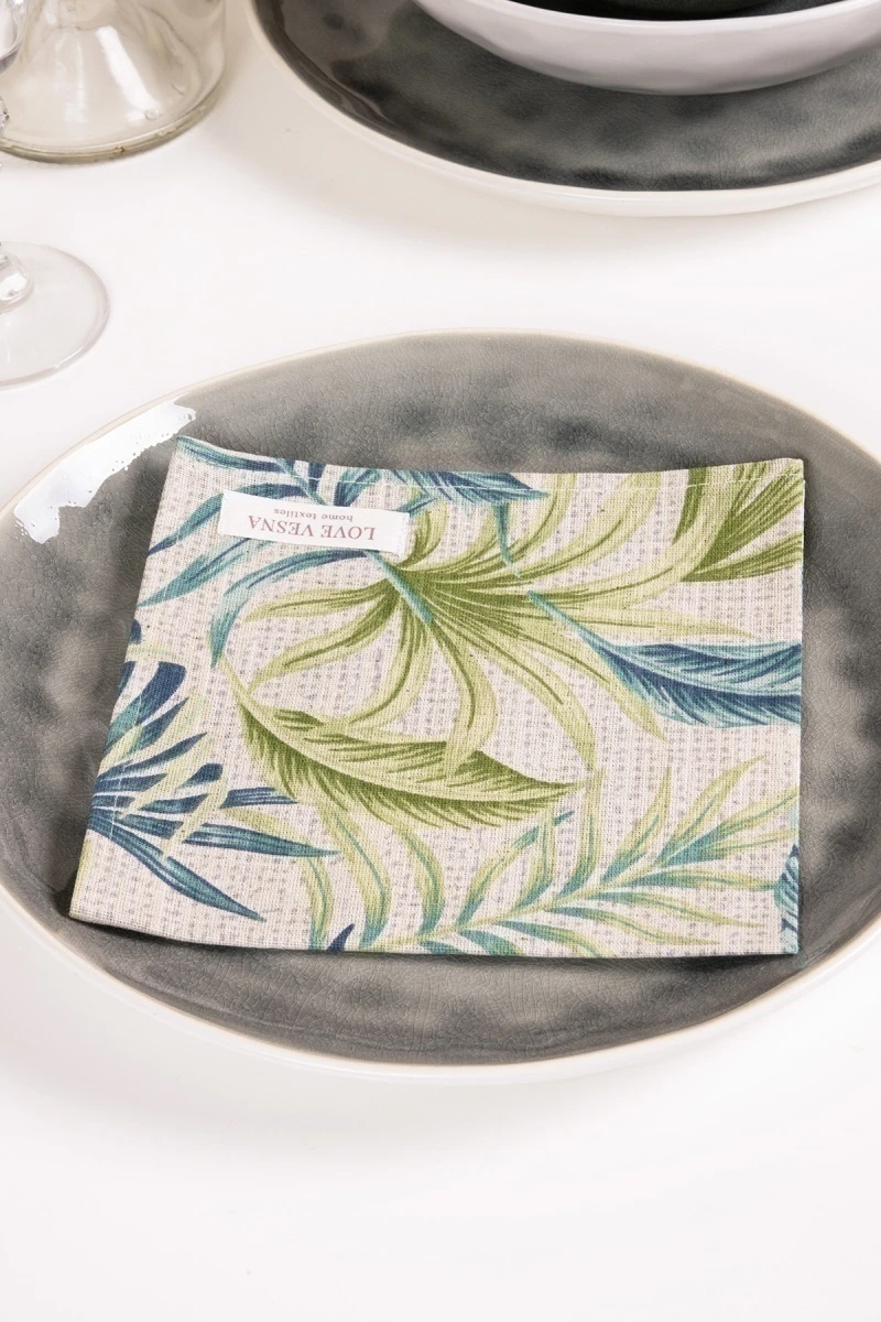 Салфетка полулен (ГП) 085 Листья