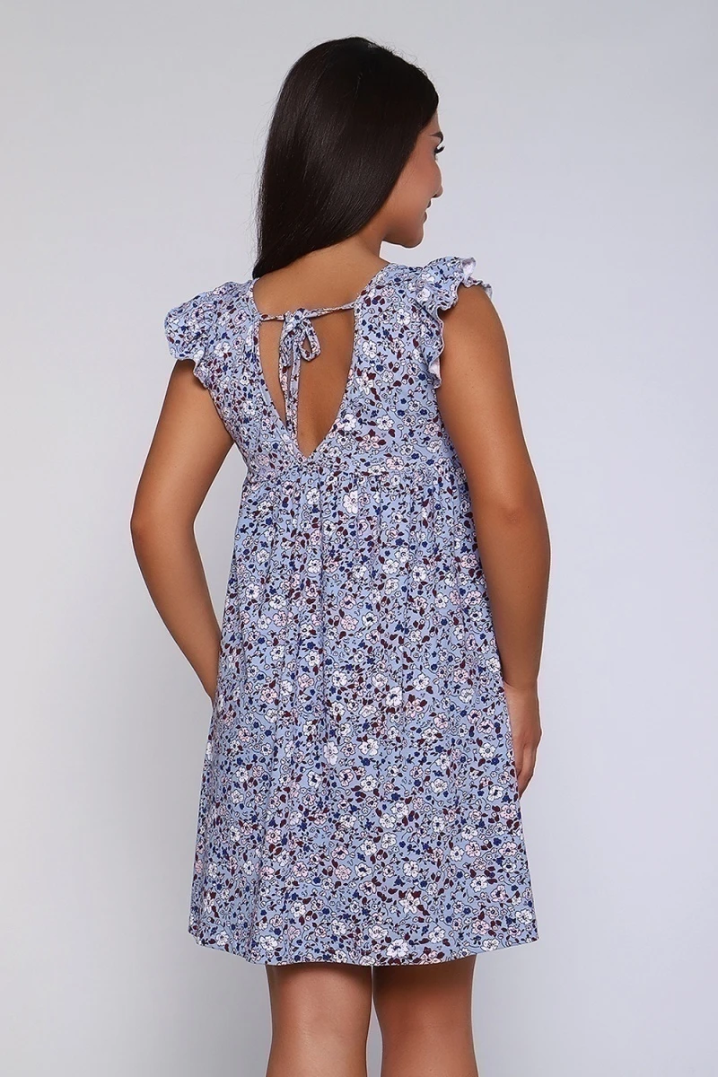 (ВНЛ) Платье 87505 (серо-голубой)