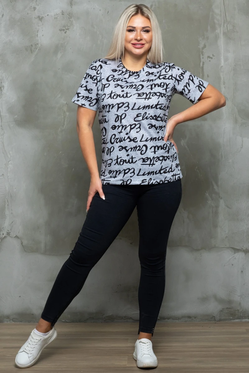 (СК) Футболка женская "Ника" серый меланж