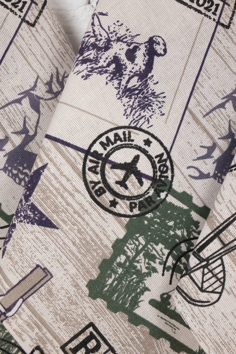 Набор полотенец рогожка (Пром) 262 Мужские радости (чернильный) - 3 шт - 45х60 см