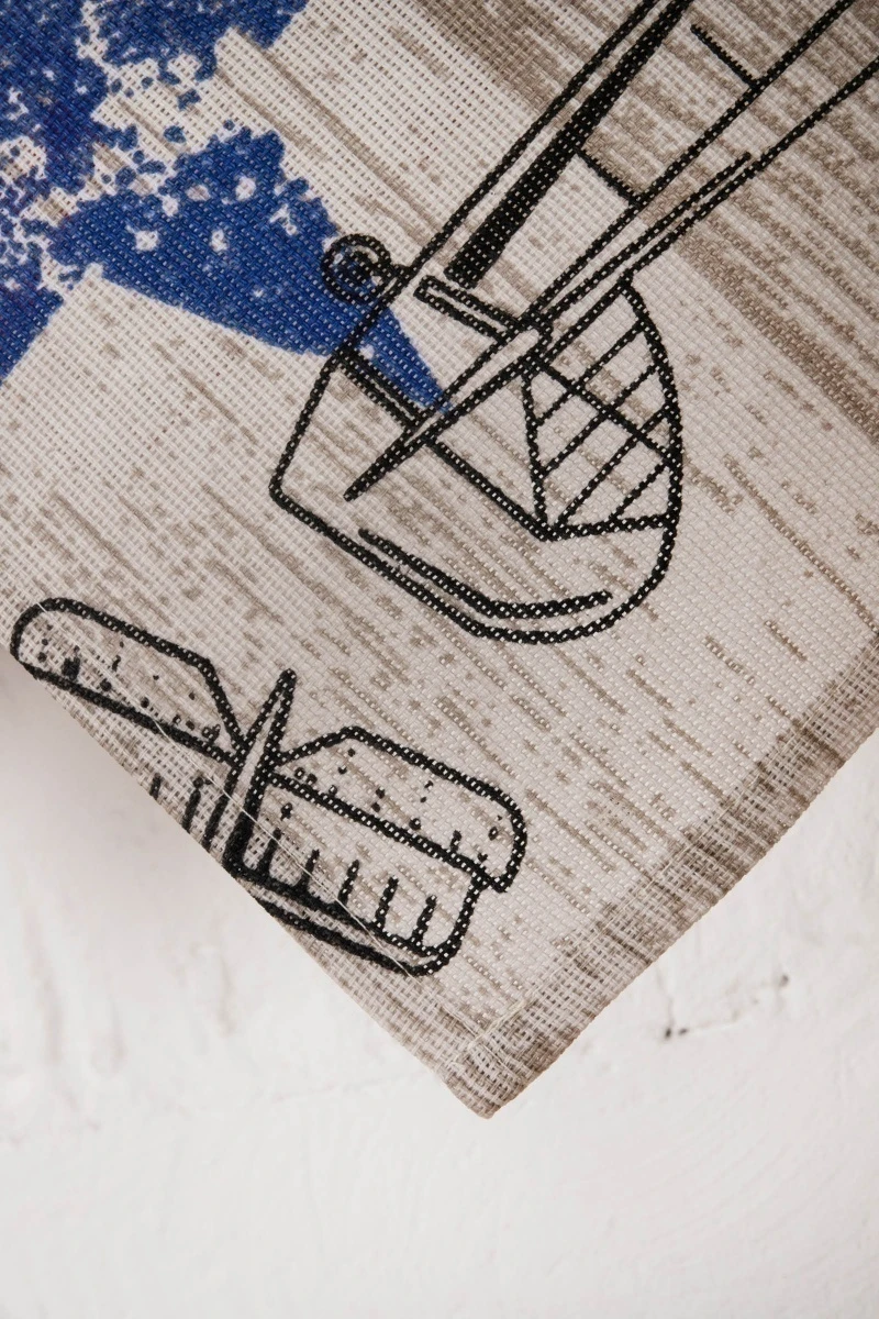 Набор полотенец рогожка (Пром) 263 Мужские радости (сине-красный) - 3 шт - 45х60 см