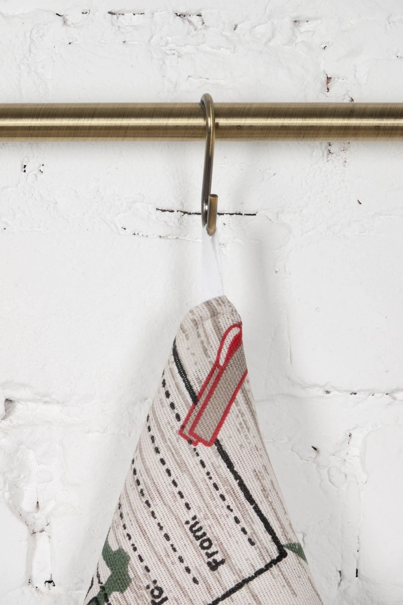 Набор полотенец рогожка (Пром) 263 Мужские радости (сине-красный) - 3 шт - 45х60 см