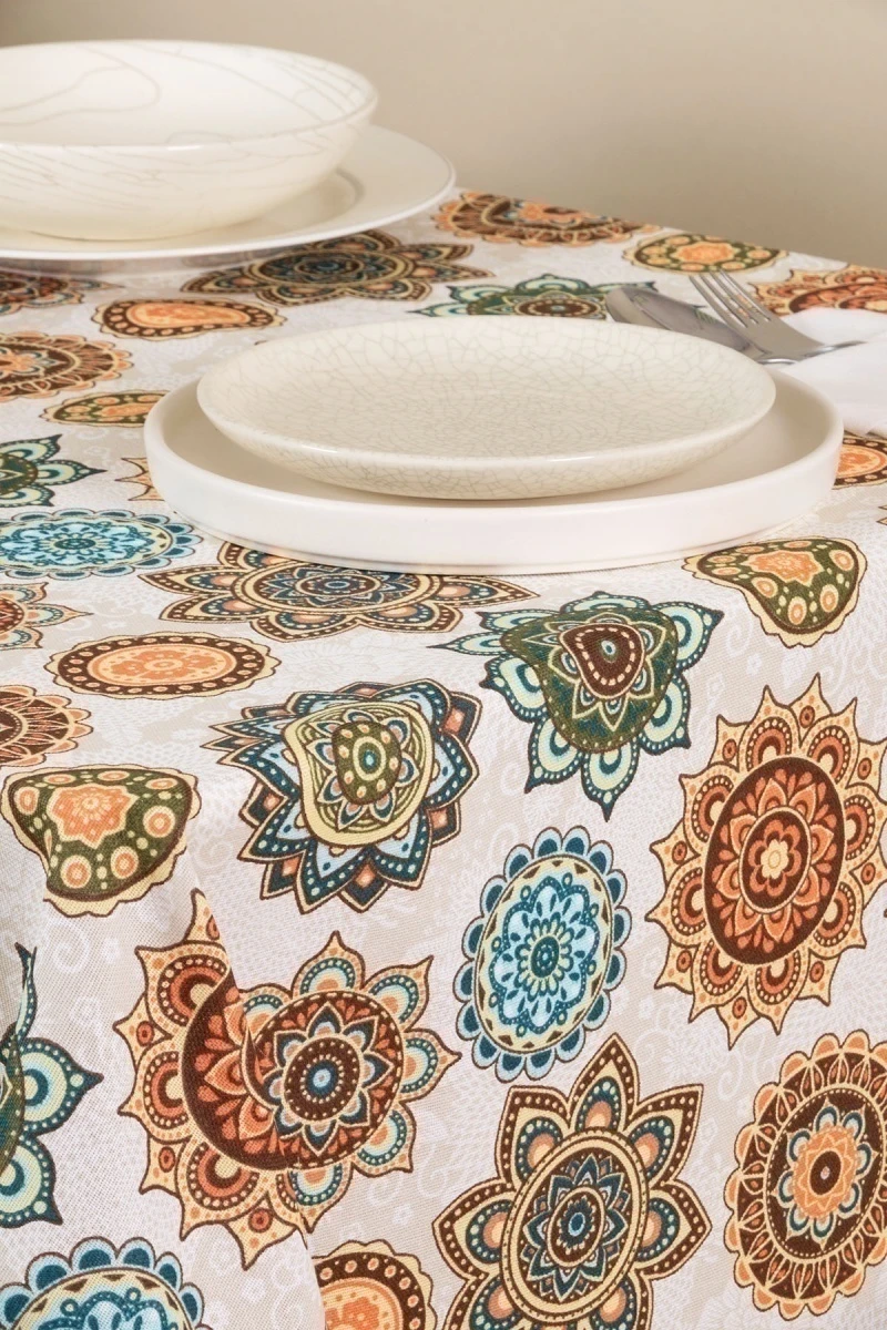 Скатерть с кружевом рогожка "ТТ" Амулет (вид 15)