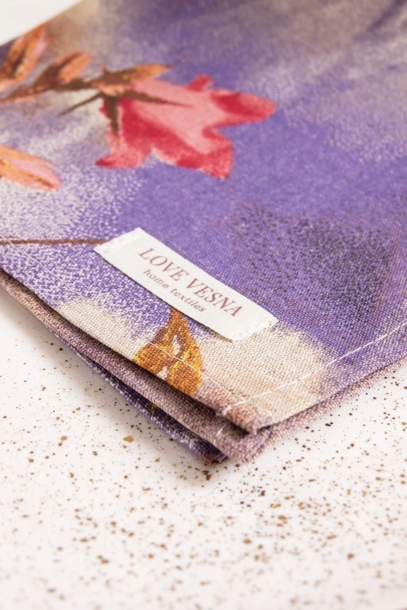 Салфетка полулен (ГП) 106 Осенний блюз (красный)