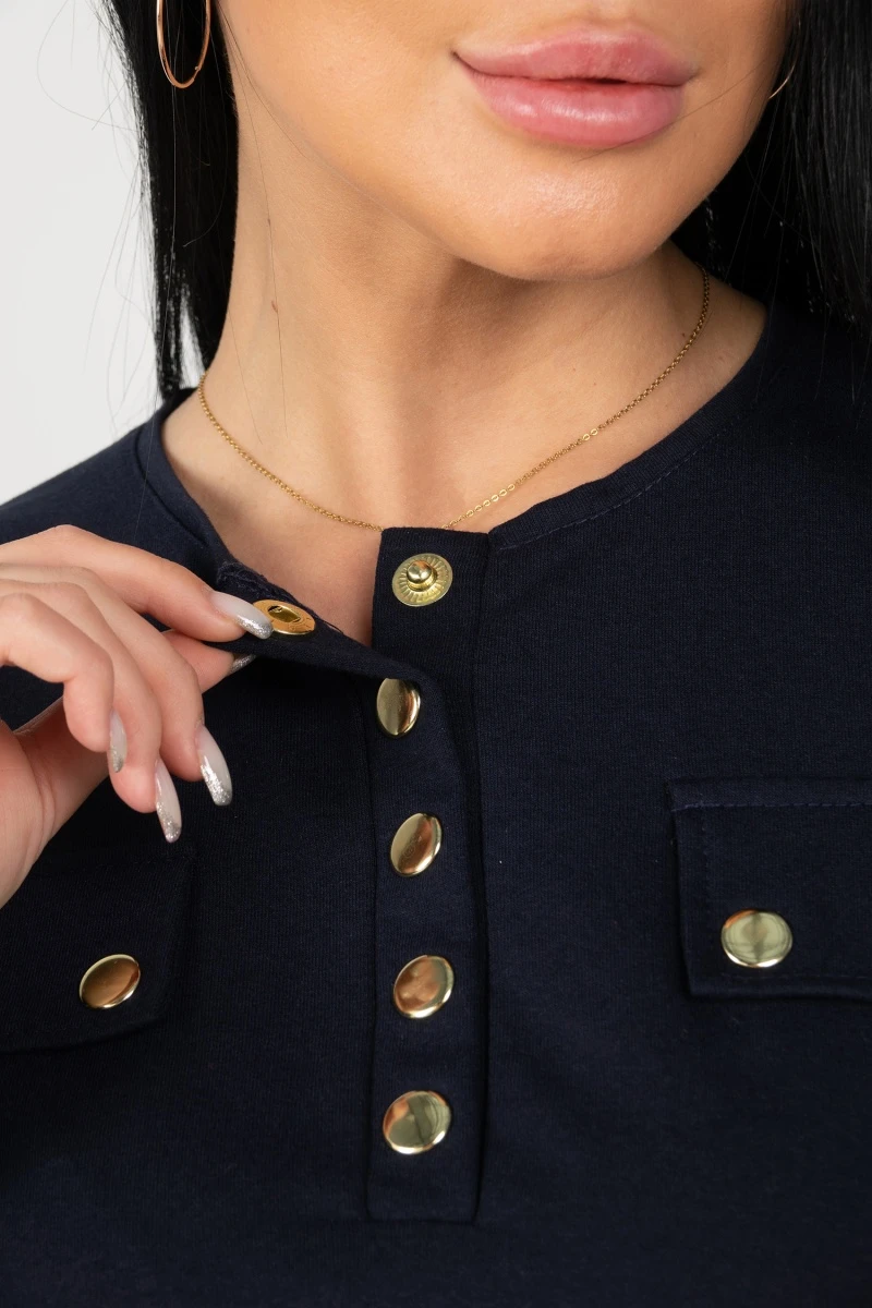 (СК) Свитшот женский "Кристалл" темно-синий