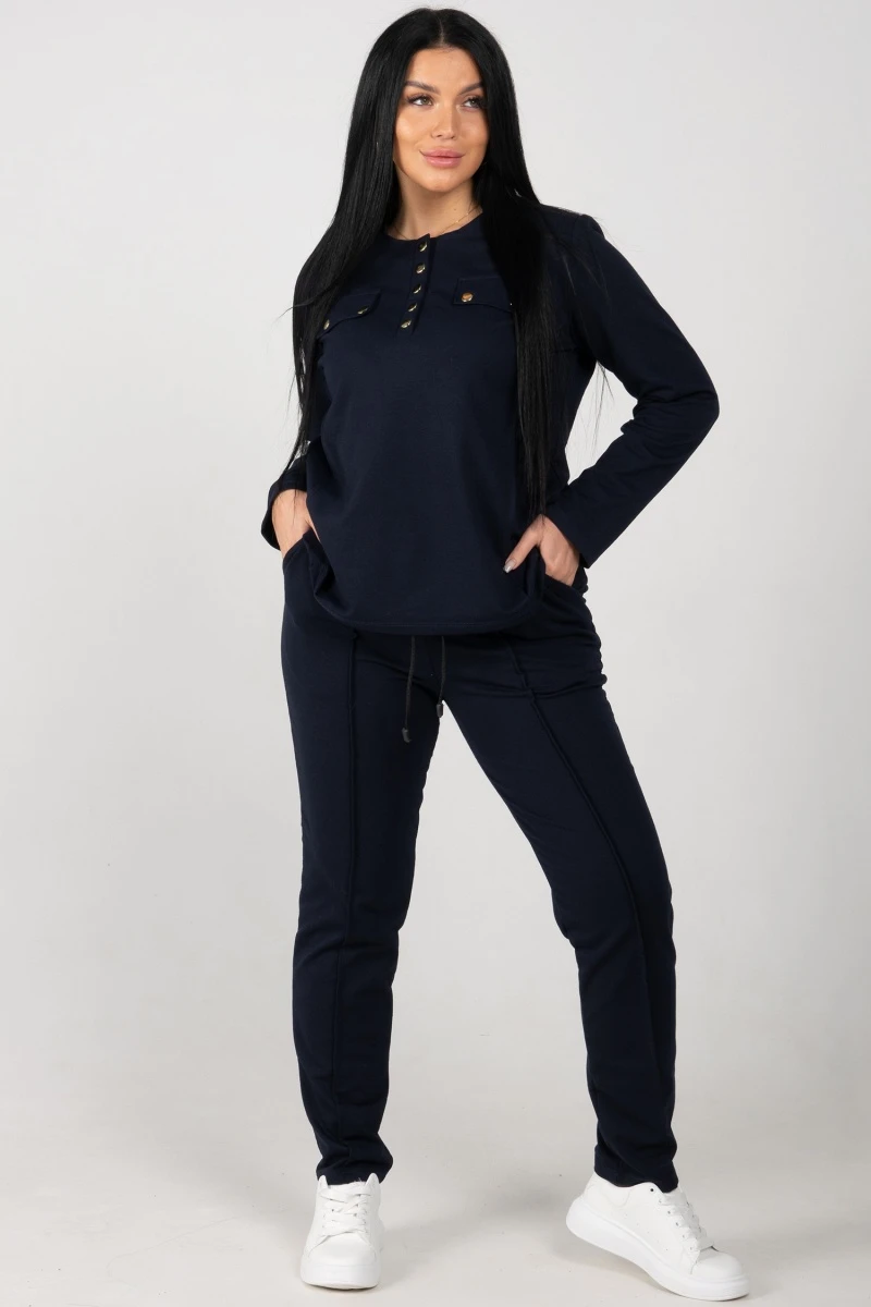 (СК) Свитшот женский "Кристалл" темно-синий