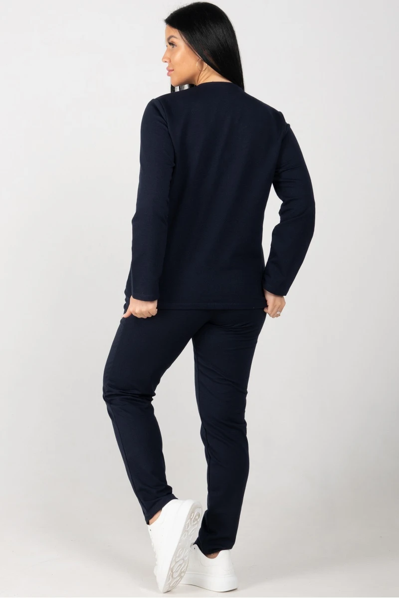 (СК) Свитшот женский "Кристалл" темно-синий