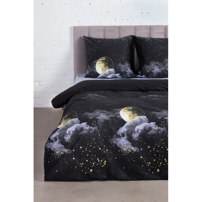 КПБ "ТД" перкаль "Новолуние 1" комп. р. 1.5 сп. арт. 209621 черный (70x70)