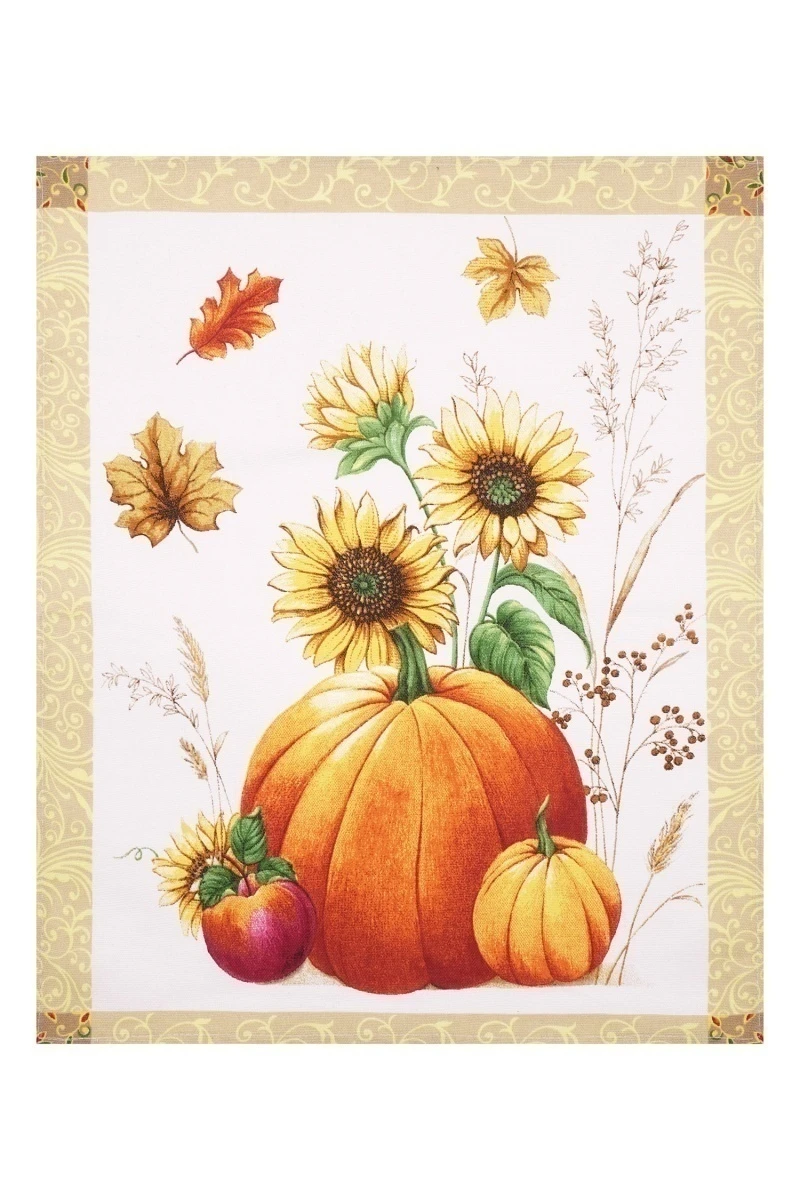 Набор полотенец рогожка (Диз) 082 Сезон тыквы - 3 шт - 45х60 см