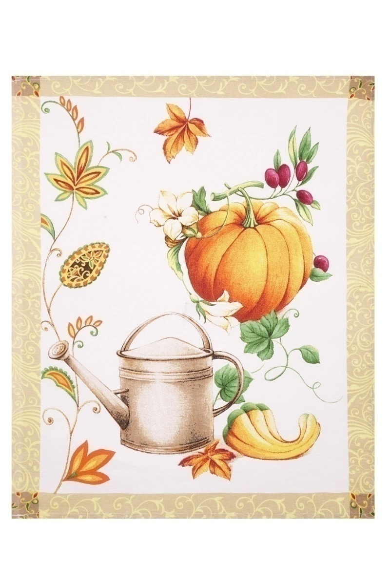 Набор полотенец рогожка (Диз) 082 Сезон тыквы - 3 шт - 45х60 см