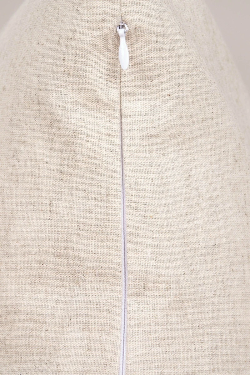 Декоративная наволочка с вышивкой Стрекоза на молнии полулен "ГОС" Льняная_