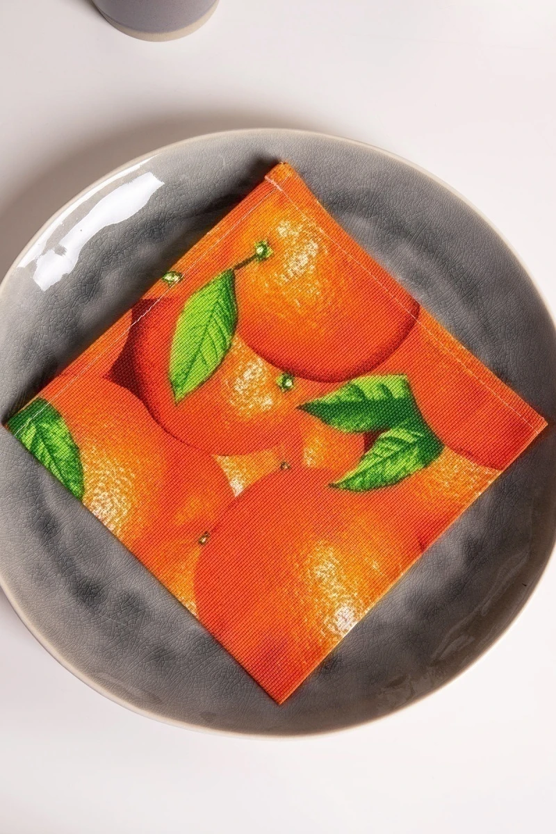 Салфетка из рогожки (Диз) 090 Апельсинчики