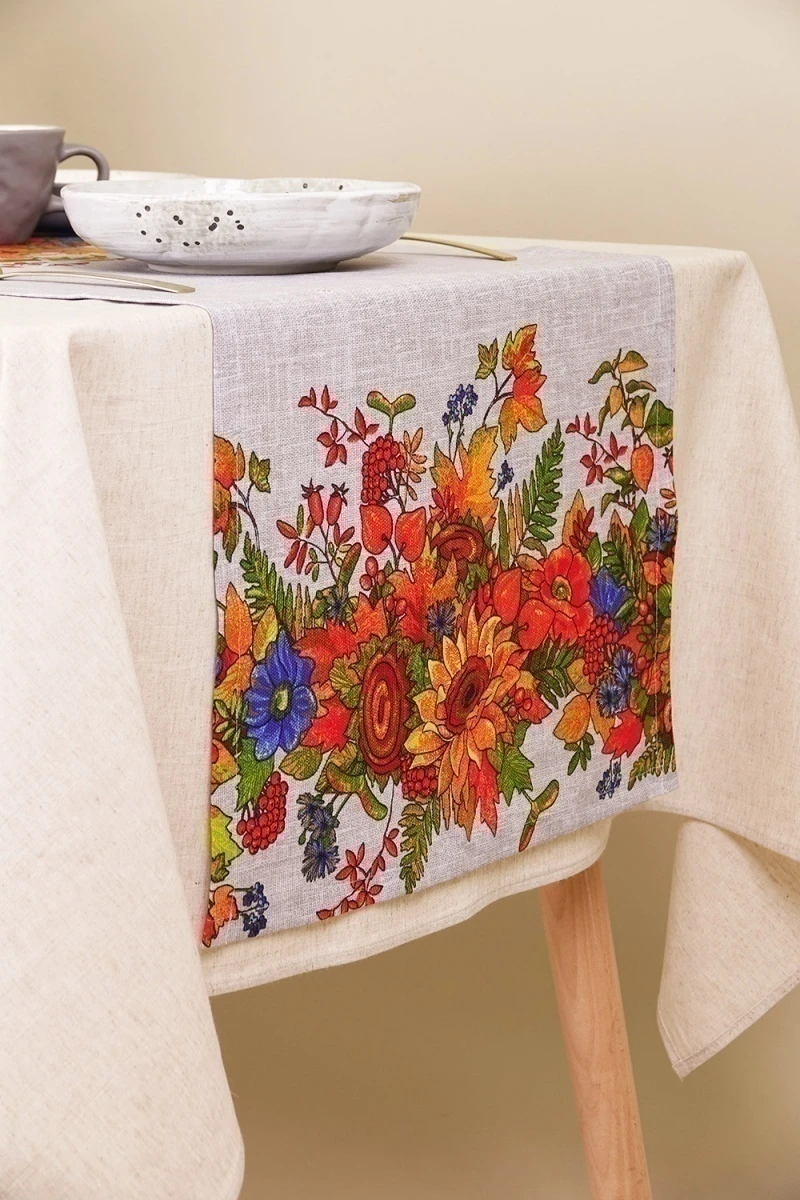 Дорожка из рогожки "ХБК" Осенние краски