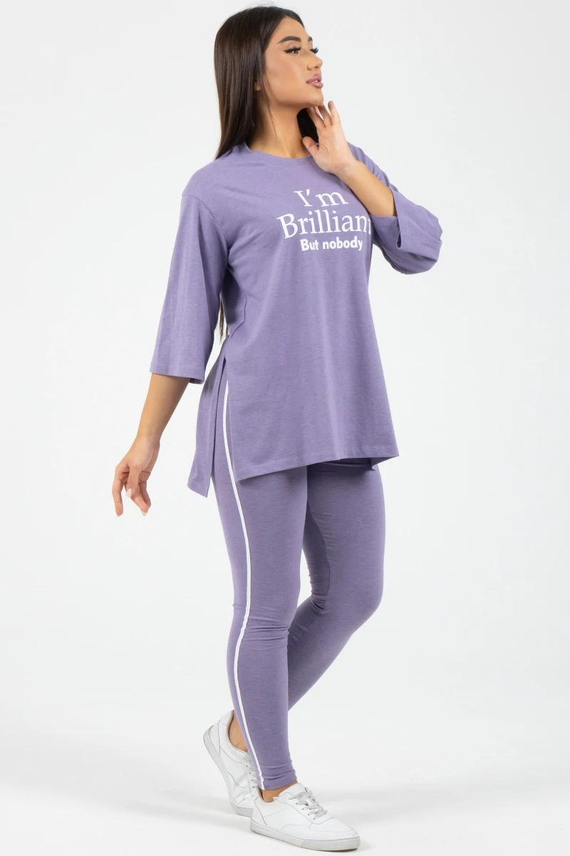 (СК) Туника "Бриллиант" лаванда меланж