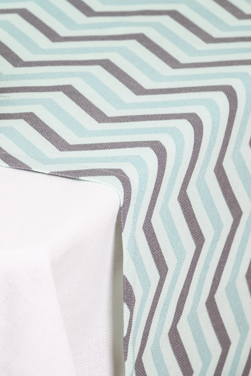 Дорожка из рогожки "СФ" Зигзаги (мята)