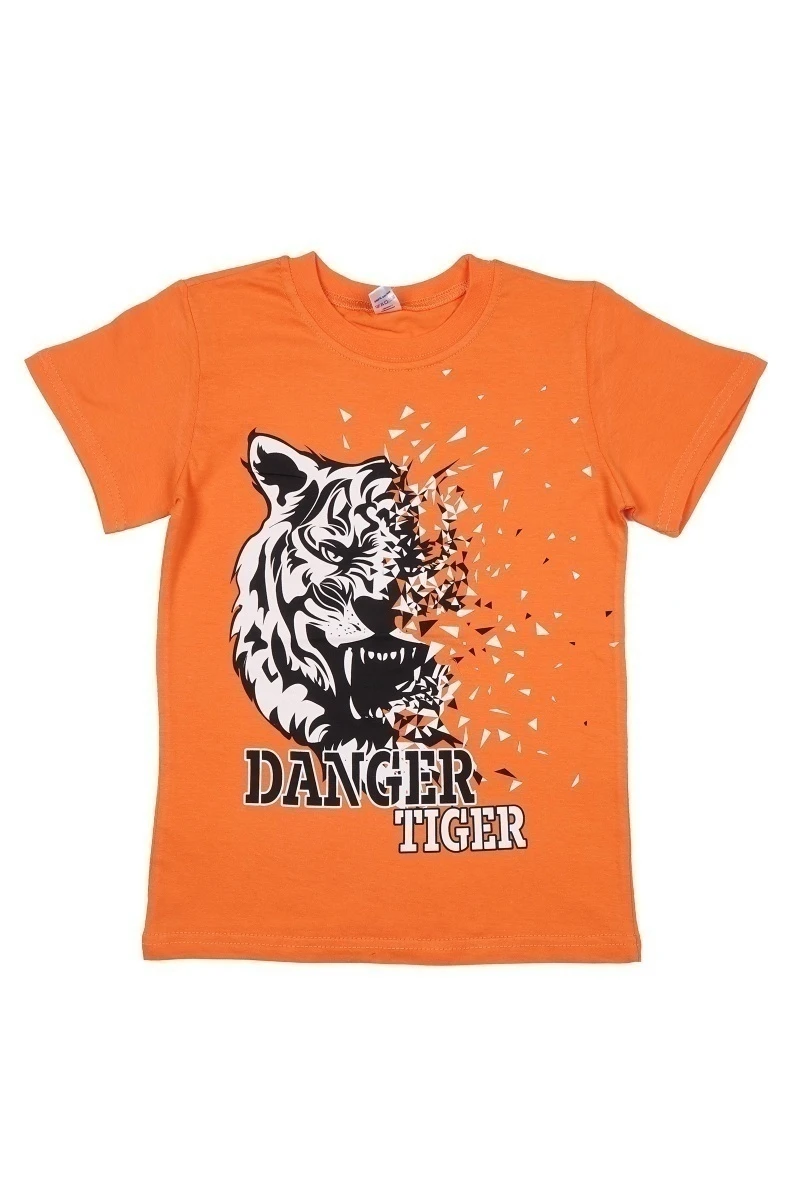 Футболка для мальчиков "Опасный" BK0003M Оранжевый