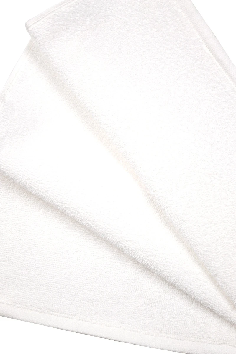 Полотенце махровое Узбекистан 380 гр/м2 (30х50, без бордюра) - белый