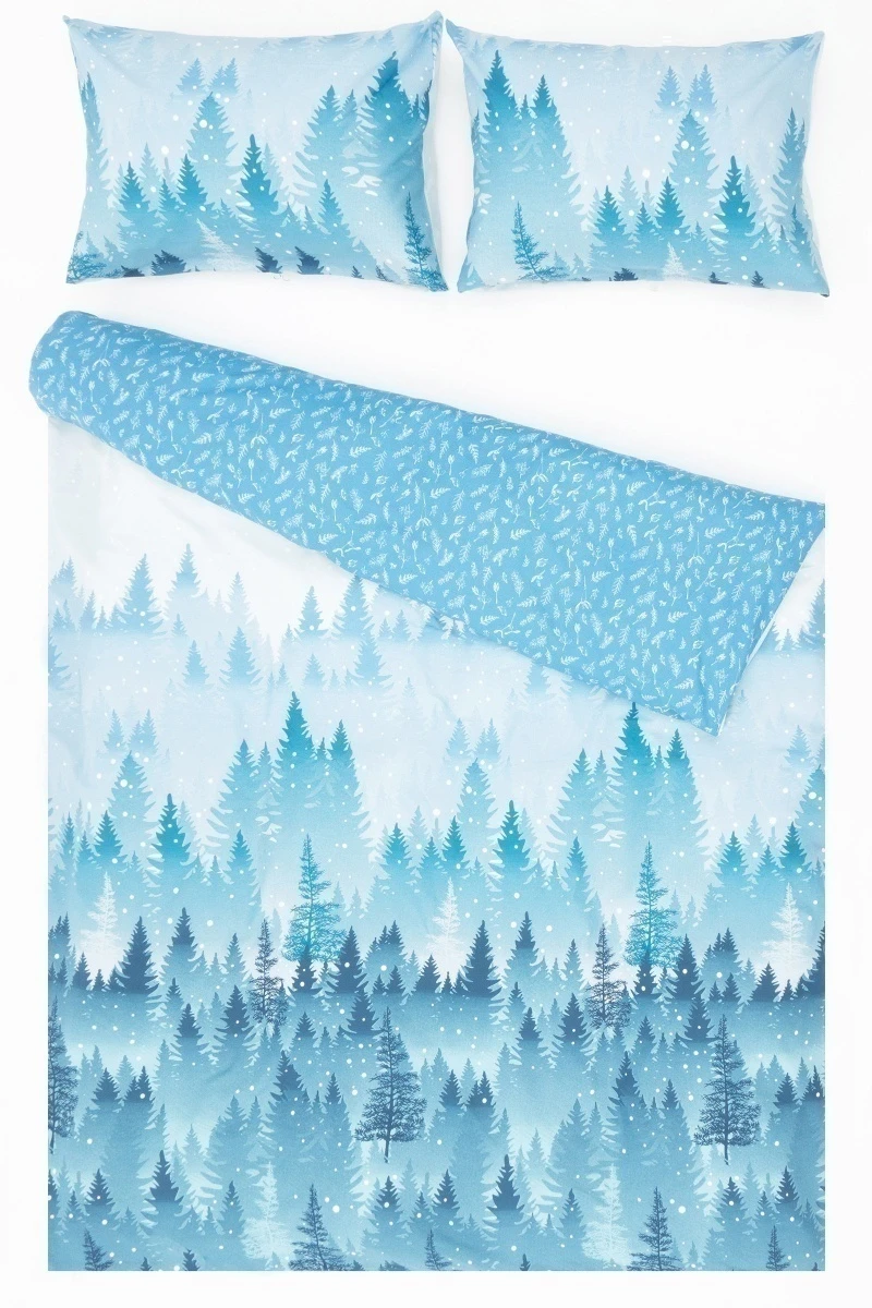 1 + 2 Пододеяльник и 2 наволочки перкаль "Зимняя дымка" ком, 50х70 см (72010-1 + 70855-2, "ТЛ")_