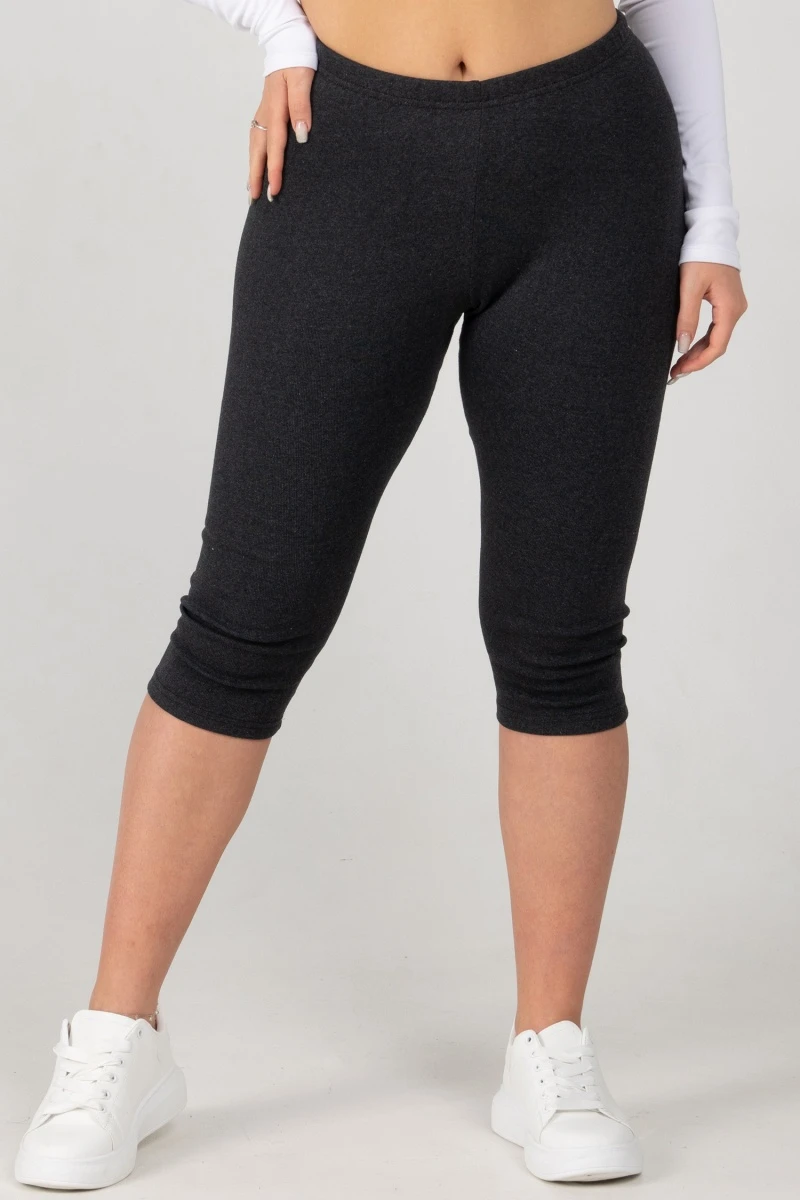 (СК) Бриджи женские утепленные рибана с начесом, антрацит