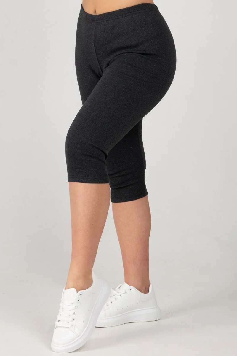 (СК) Бриджи женские утепленные рибана с начесом, антрацит