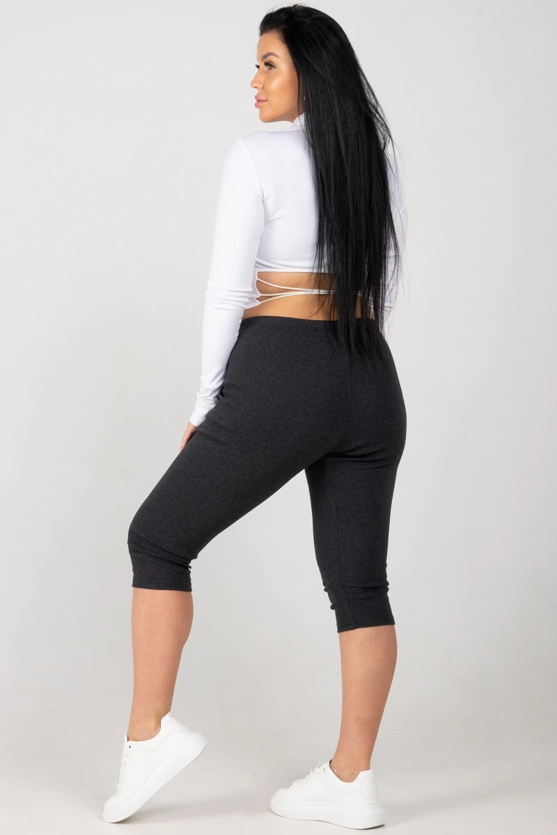 (СК) Бриджи женские утепленные рибана с начесом, антрацит