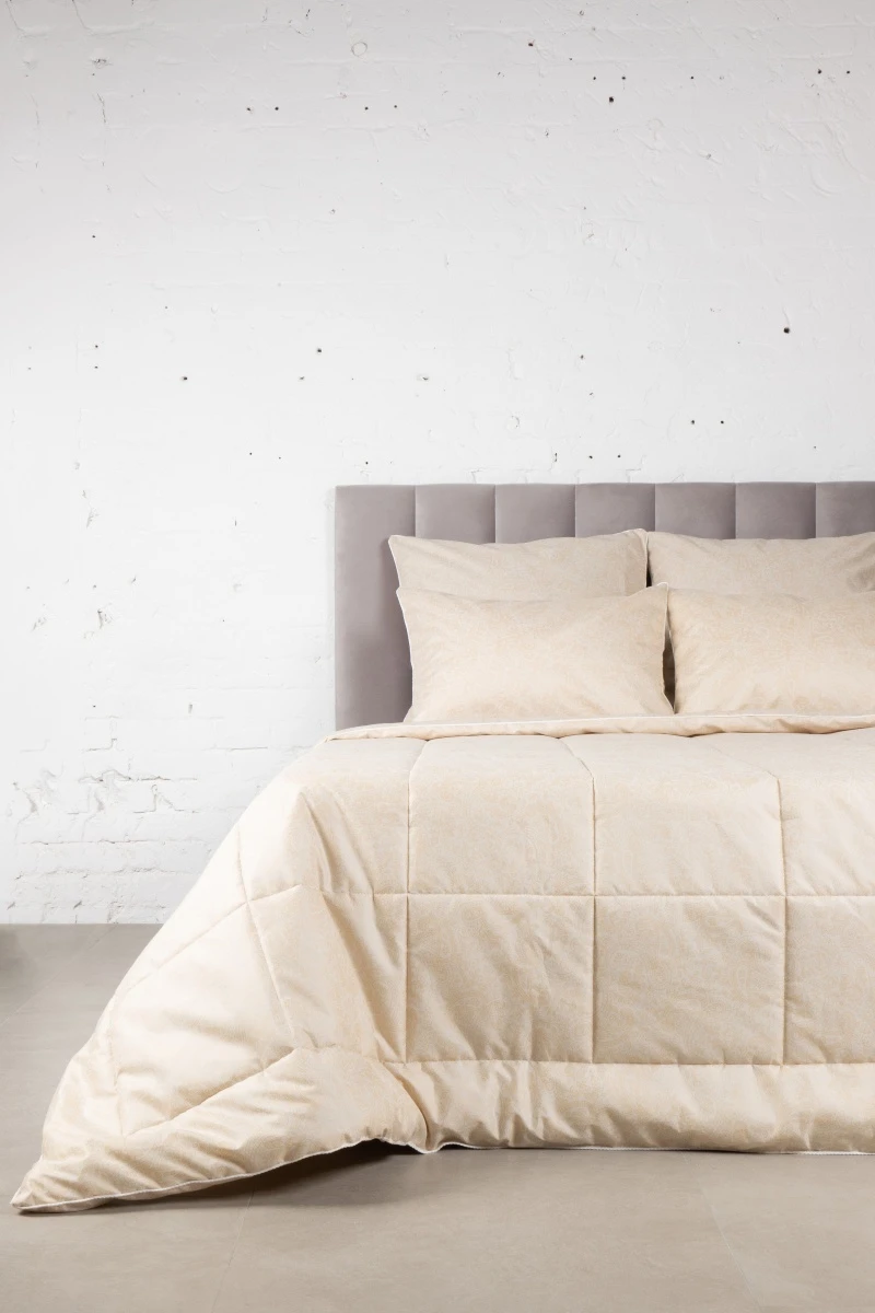 (ВНЛ) Одеяло "Пейсли" бежевый (150 гр) легкое