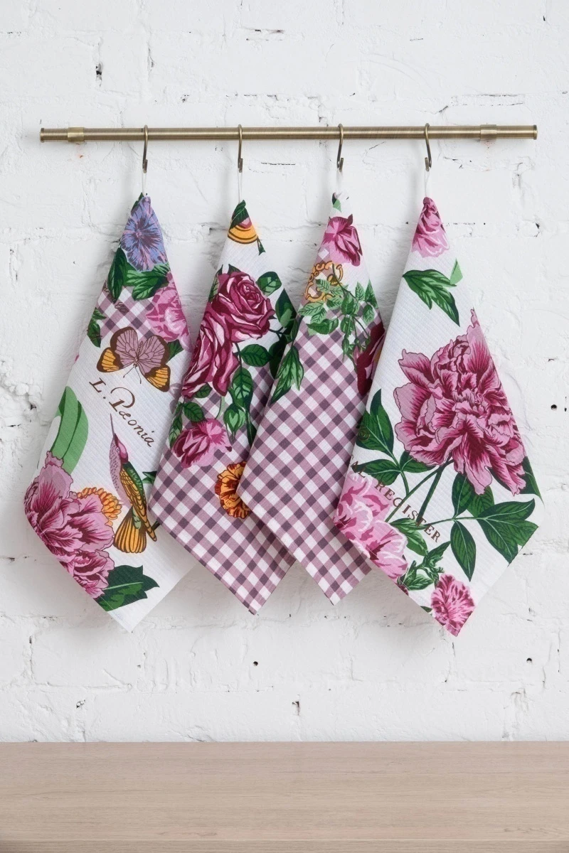 Набор вафельных полотенец (ХБК) 385 Мартина - 4 шт - 35х75 см