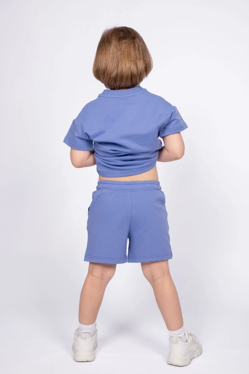 (ВНЛ) Детский костюм с шортами 41125 (лавандовый)