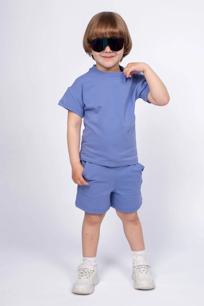 (ВНЛ) Детский костюм с шортами 41125 (лавандовый)