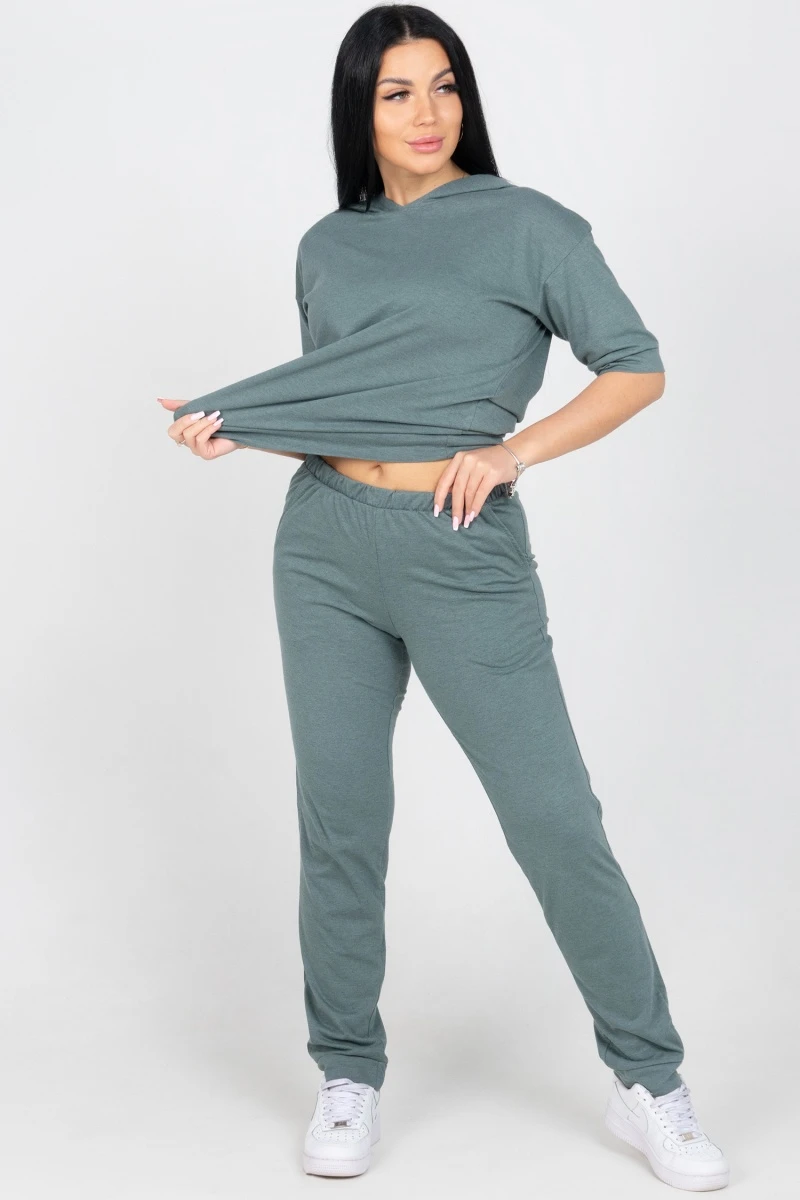 (СК) Костюм женский "Тандем" полынь меланж