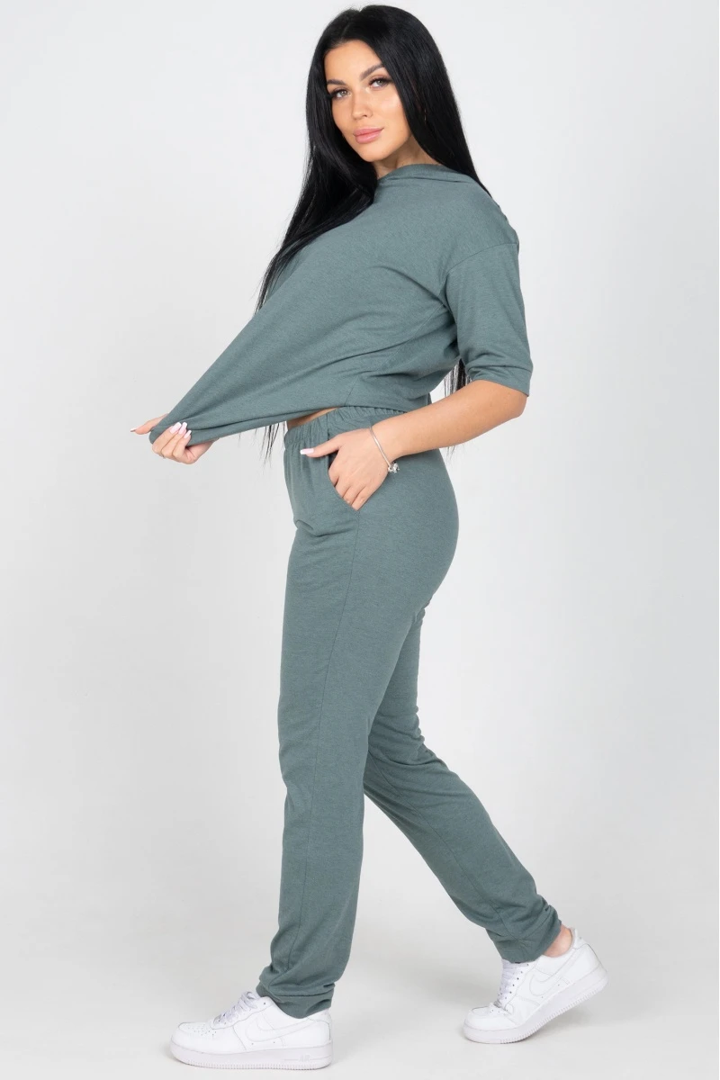 (СК) Костюм женский "Тандем" полынь меланж