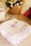 Салфетка из рогожки с кружевом 013 Горные травы (вид 3)