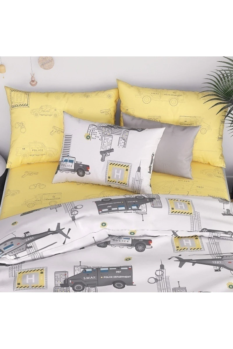 Ткань бязь 120г/м2, 150см "Полиция" рис. 7417/1 + 7418/1 тип 2