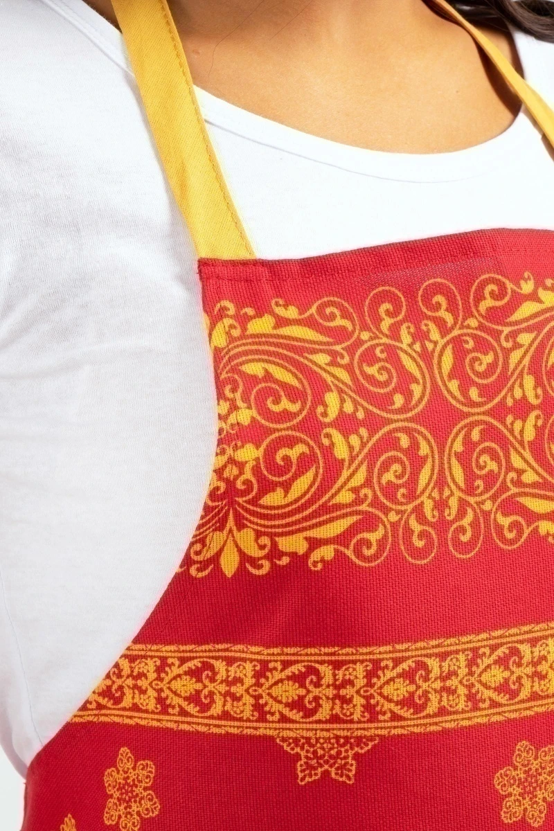 Фартук (Пром) "Кухня" (снегири в новогоднюю ночь), 058 рогожка