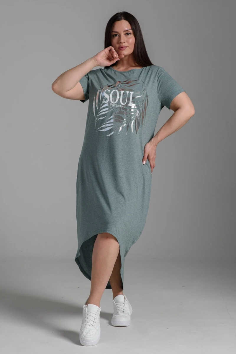 (ВНЛ) Платье 7463 (хаки)