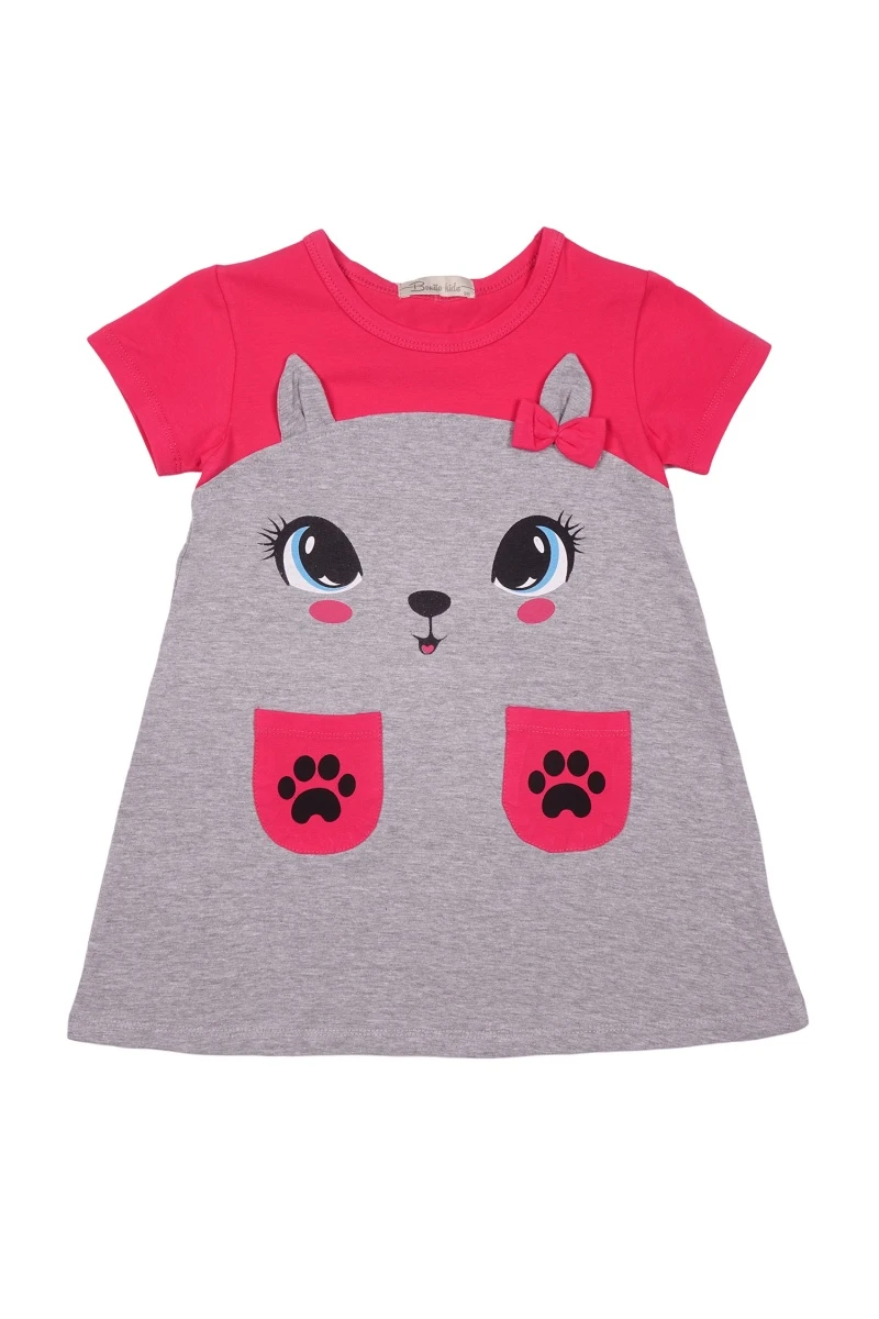 Платье для девочки BK1567P Малиновый