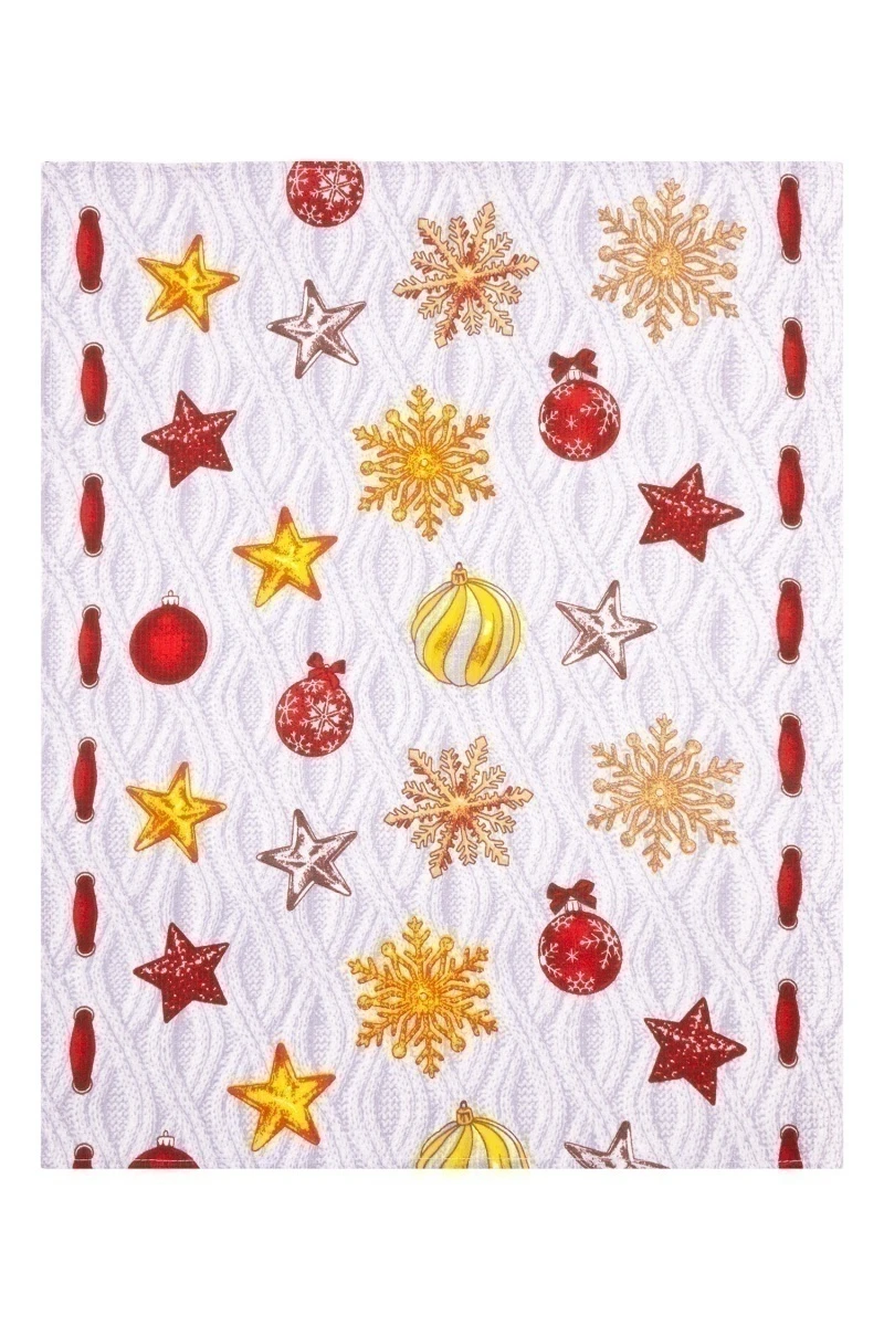 Набор вафельных полотенец (ТЛ) 338 Праздник - 3 шт - 45х60 см