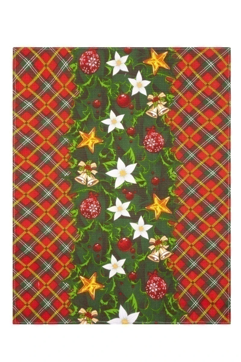 Набор вафельных полотенец (ТЛ) 338 Праздник - 3 шт - 45х60 см