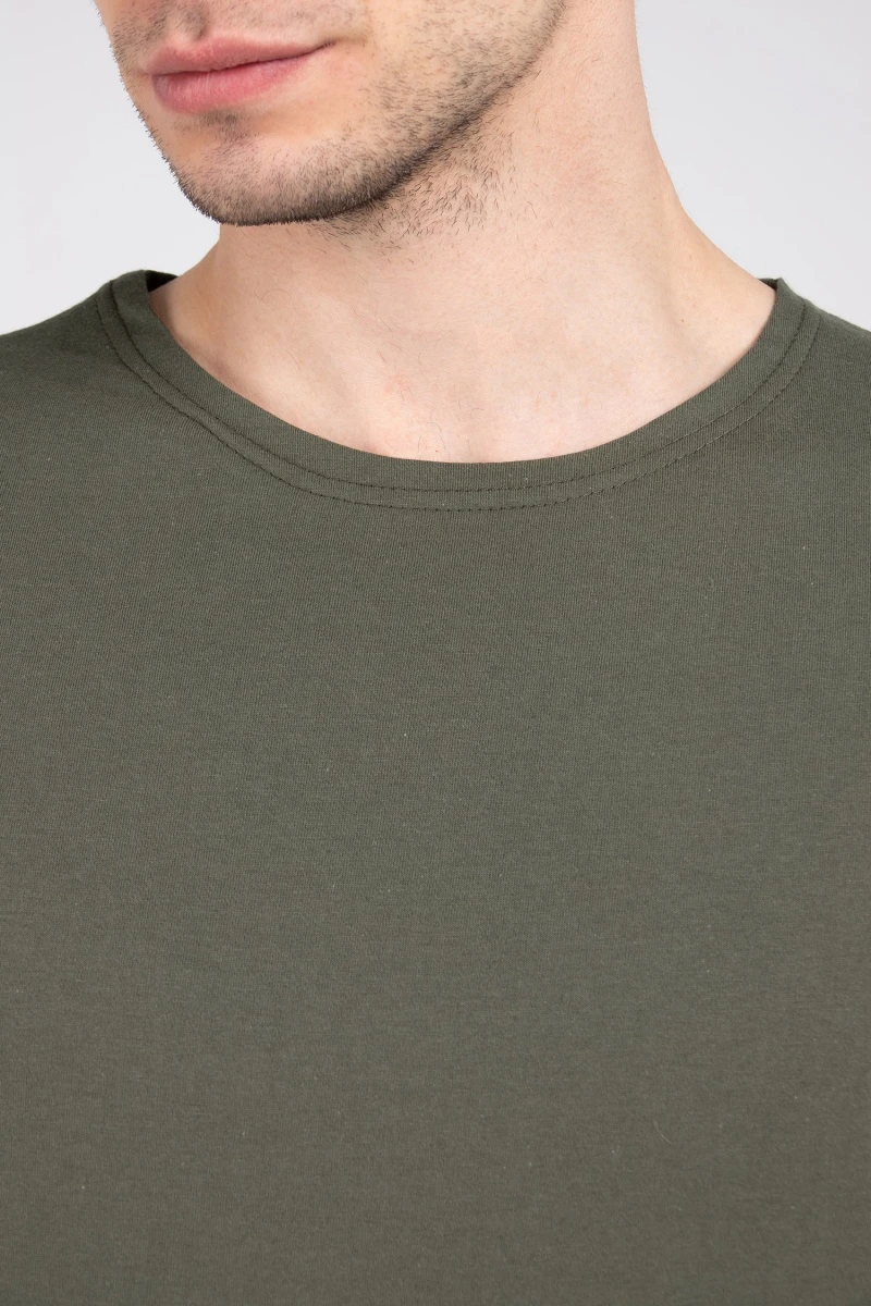 (СК) Лонгслив мужской однотонный, хаки