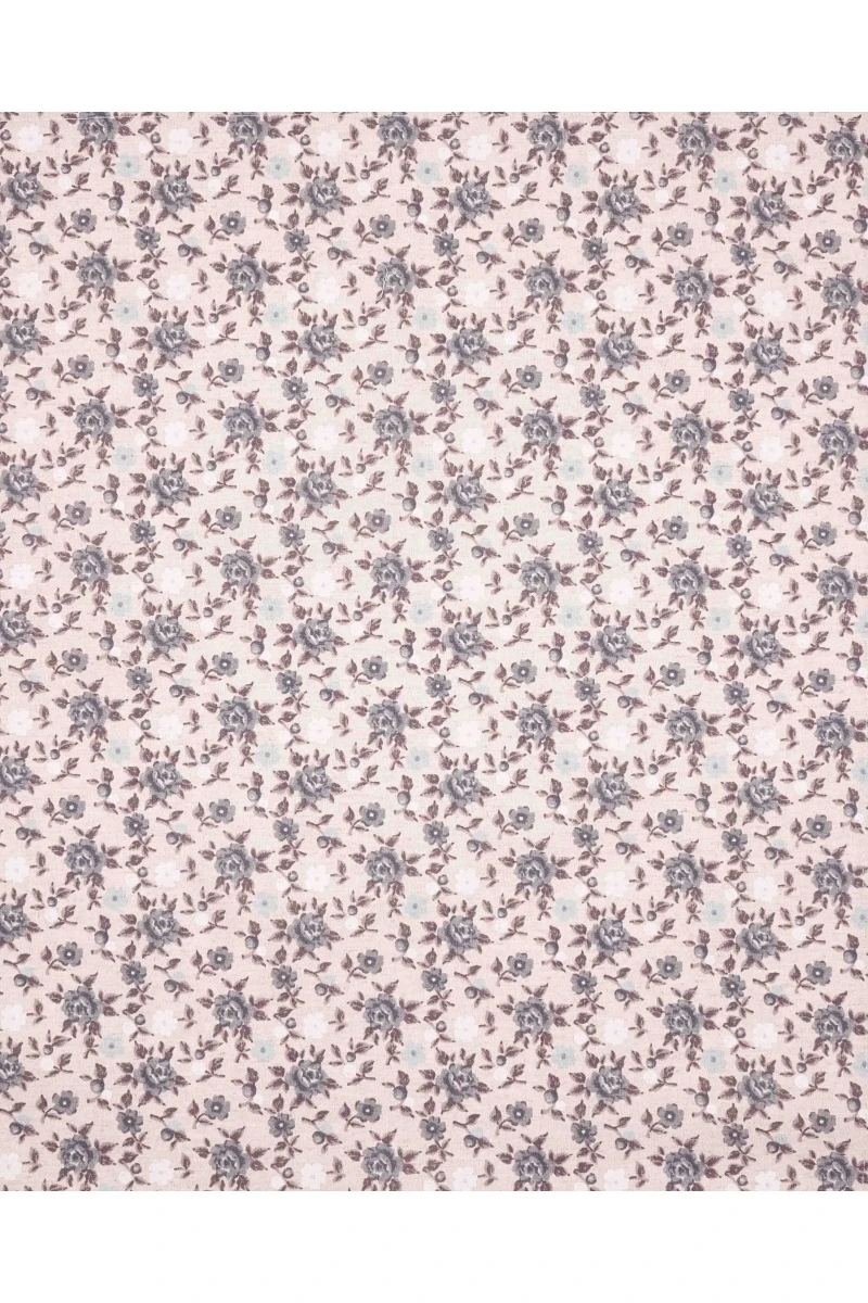 Полотенце полулен 083 Букетики маков (серый) - 45/60