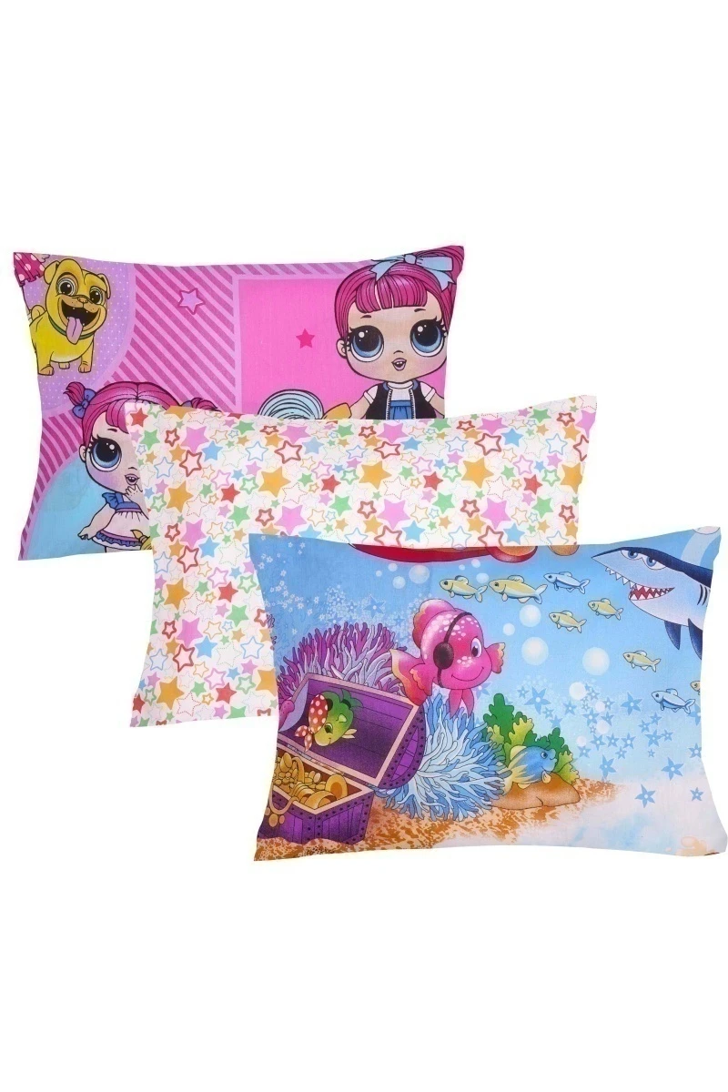 Наволочка бязь "Ассорти 1", Цвета в ассортименте (детские) (Лучшая цена)