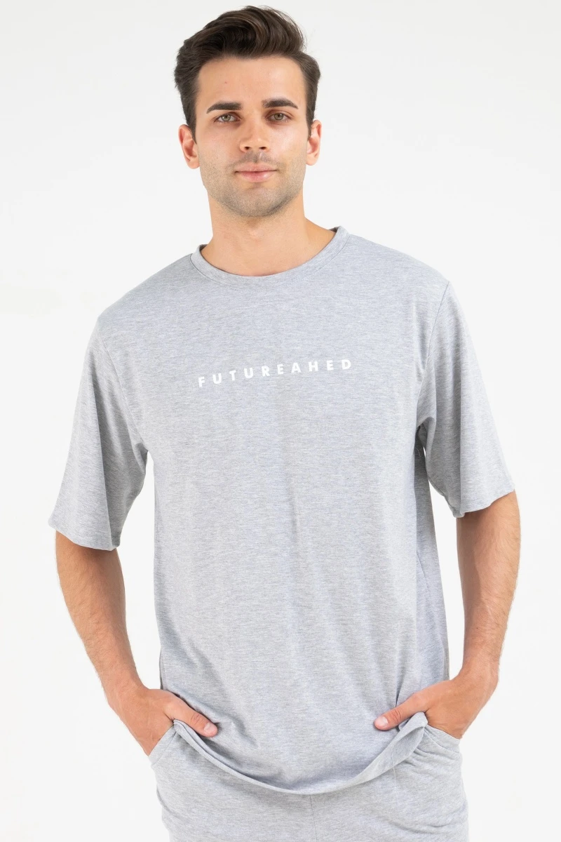 (СК) Футболка мужская "Трек" серый меланж